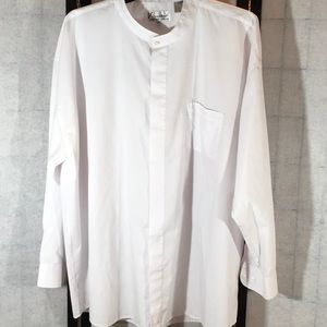 Valdise men’s white button up long sleeve shirt